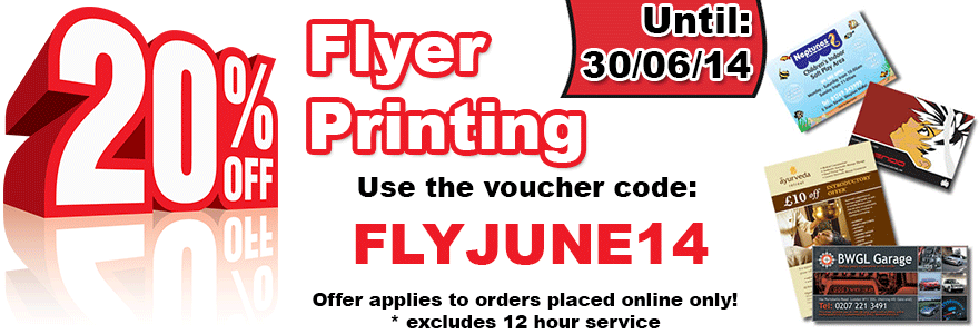 20% OFF Flyer Printing in June - FLYJUNE14