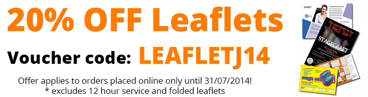 20% OFF Leaflet Printing in July - LEAFLETJ14