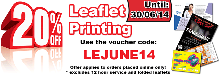 20% OFF Leaflet Printing in June - LEJUNE14